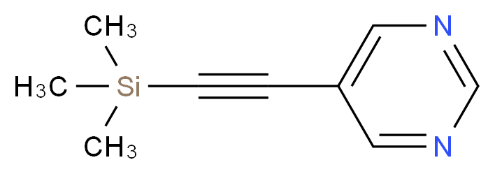 5-[2-(trimethylsilyl)ethynyl]pyrimidine_分子结构_CAS_216309-28-3