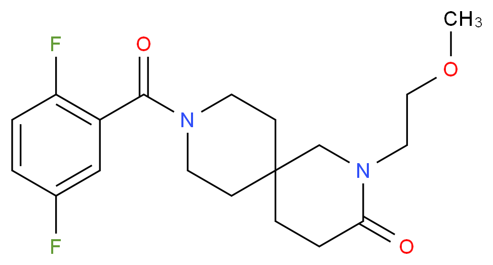 9-(2,5-difluorobenzoyl)-2-(2-methoxyethyl)-2,9-diazaspiro[5.5]undecan-3-one_分子结构_CAS_)