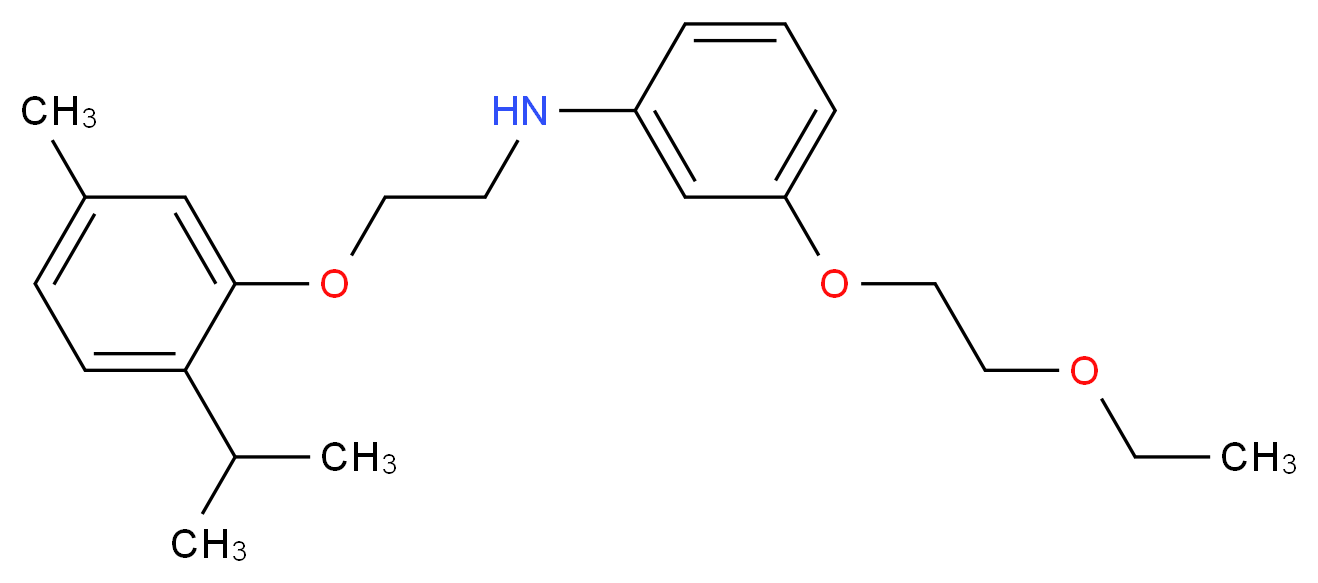 N-[3-(2-Ethoxyethoxy)phenyl]-N-[2-(2-isopropyl-5-methylphenoxy)ethyl]amine_分子结构_CAS_)