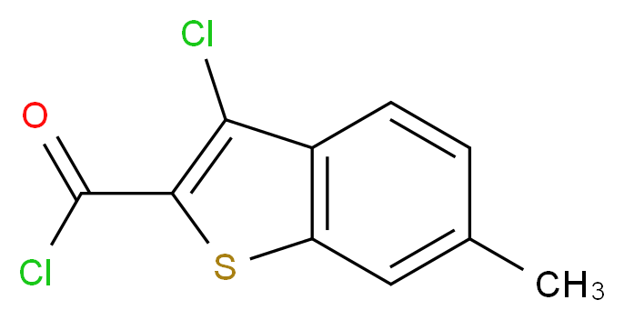 3-氯-6-甲基苯并[b]噻吩-2-甲酰氯_分子结构_CAS_34576-87-9)