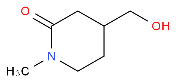 4-(hydroxymethyl)-1-methylpiperidin-2-one_分子结构_CAS_20845-32-3