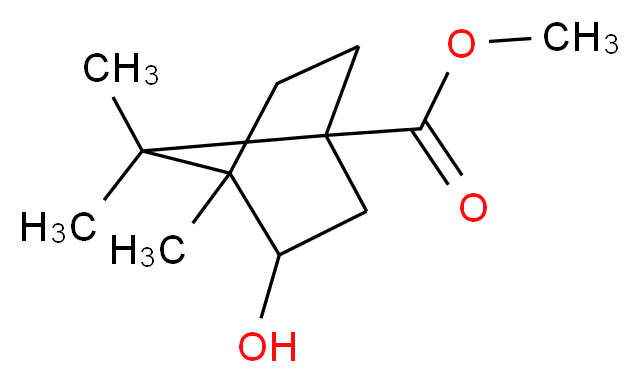 methyl 3-hydroxy-4,7,7-trimethylbicyclo[2.2.1]heptane-1-carboxylate_分子结构_CAS_139615-62-6