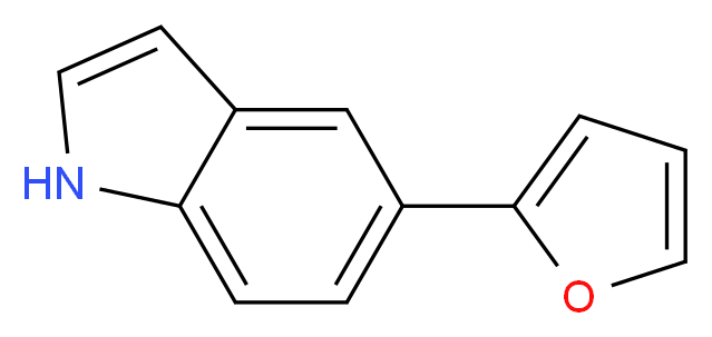 5-(furan-2-yl)-1H-indole_分子结构_CAS_128373-22-8