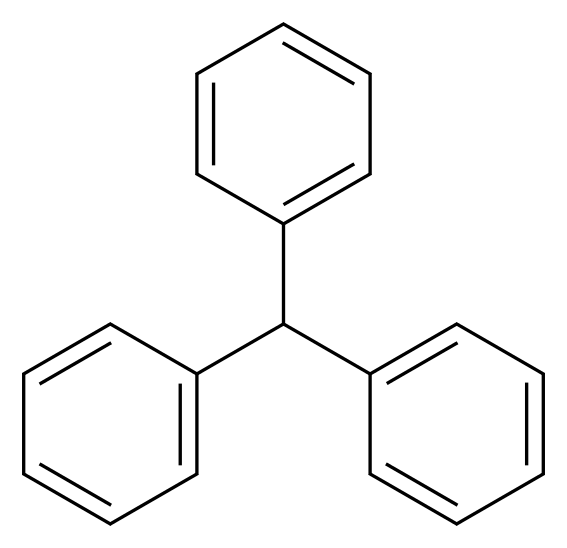 (diphenylmethyl)benzene_分子结构_CAS_519-73-3