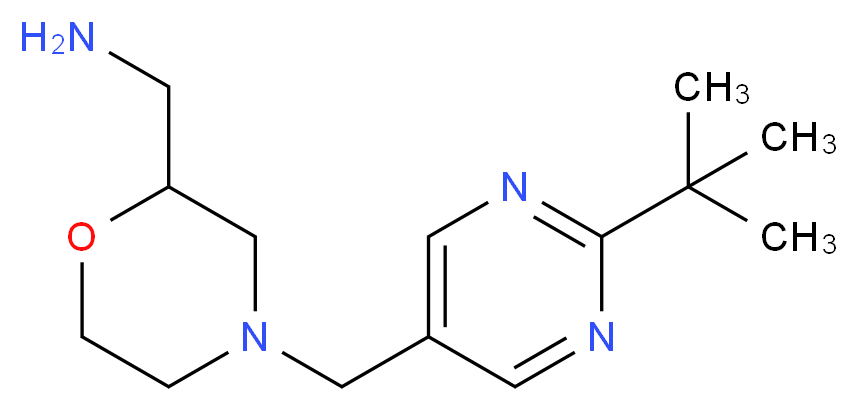 ({4-[(2-tert-butylpyrimidin-5-yl)methyl]morpholin-2-yl}methyl)amine_分子结构_CAS_)