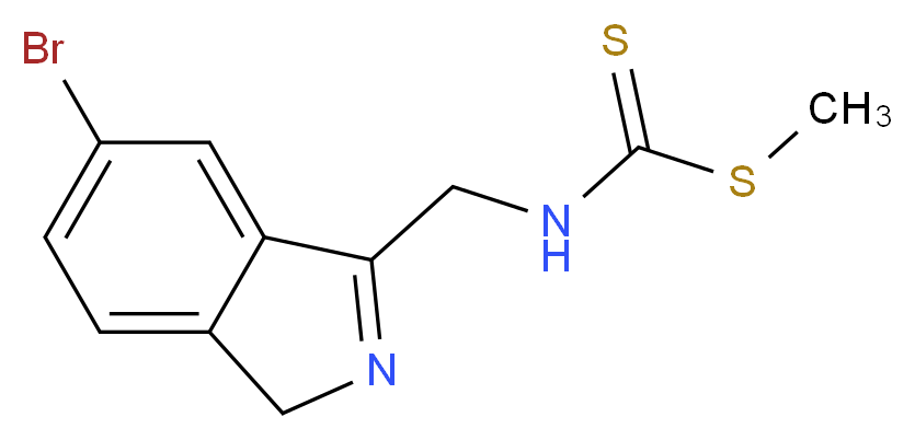 N-[(5-bromo-1H-isoindol-3-yl)methyl](methylsulfanyl)carbothioamide_分子结构_CAS_1076199-55-7