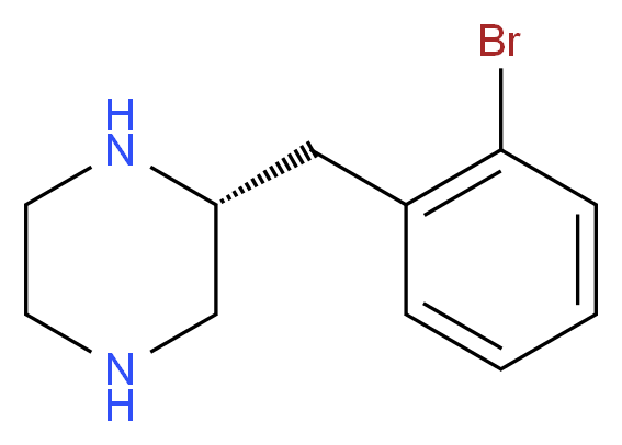 (R)-2-(2-BROMO-BENZYL)-PIPERAZINE_分子结构_CAS_1240588-33-3)