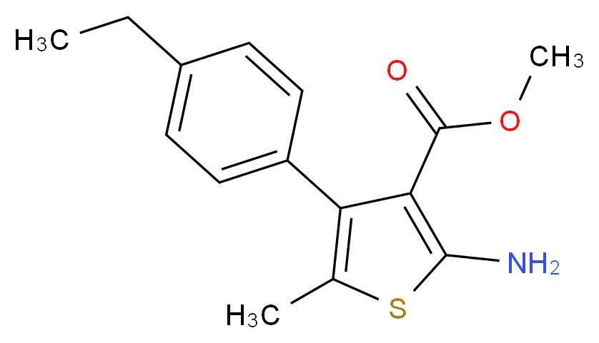 Methyl 2-amino-4-(4-ethylphenyl)-5-methylthiophene-3-carboxylate_分子结构_CAS_)