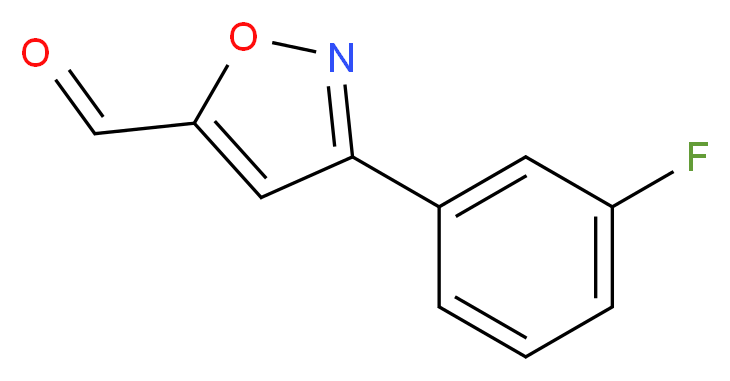 3-(3-Fluoro-phenyl)-isoxazole-5-carbaldehyde_分子结构_CAS_885273-52-9)