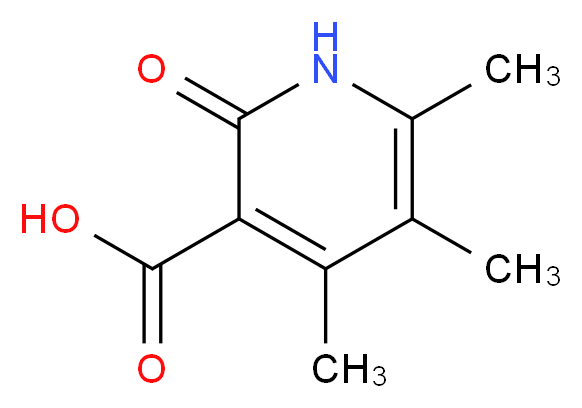 4,5,6-trimethyl-2-oxo-1,2-dihydropyridine-3-carboxylic acid_分子结构_CAS_98996-38-4