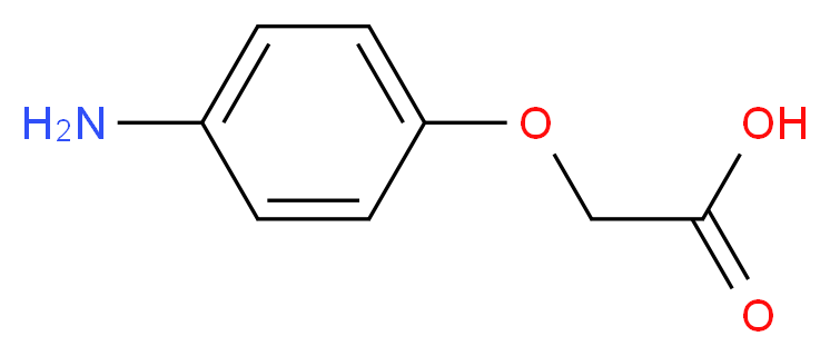 2-(4-aminophenoxy)acetic acid_分子结构_CAS_2298-36-4