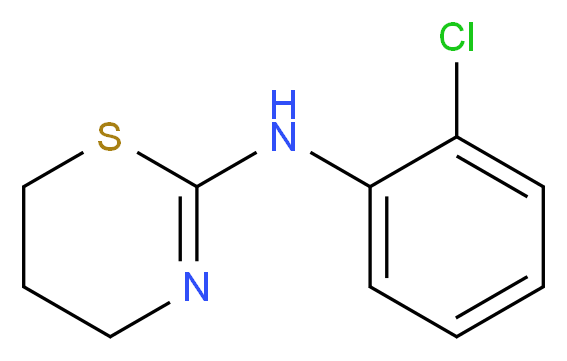 N-(2-chlorophenyl)-5,6-dihydro-4H-1,3-thiazin-2-amine_分子结构_CAS_27779-16-4