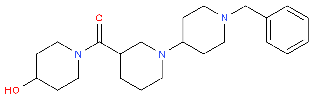 1-[(1'-benzyl-1,4'-bipiperidin-3-yl)carbonyl]piperidin-4-ol_分子结构_CAS_)