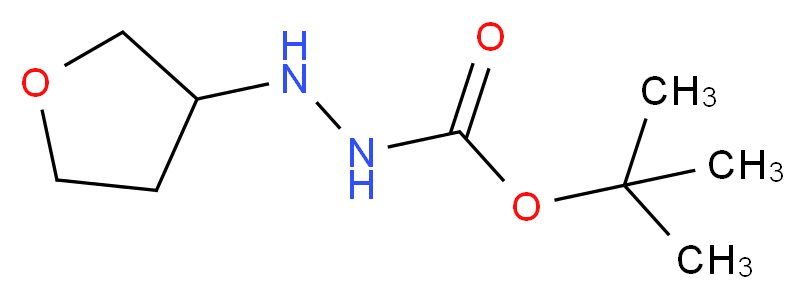 tert-butyl 2-(tetrahydrofuran-3-yl)hydrazinecarboxylate_分子结构_CAS_1219018-82-2)