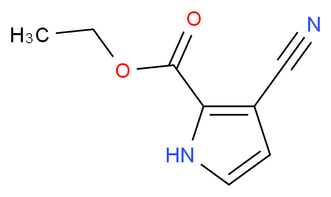 ethyl 3-cyano-1H-pyrrole-2-carboxylate_分子结构_CAS_7126-44-5