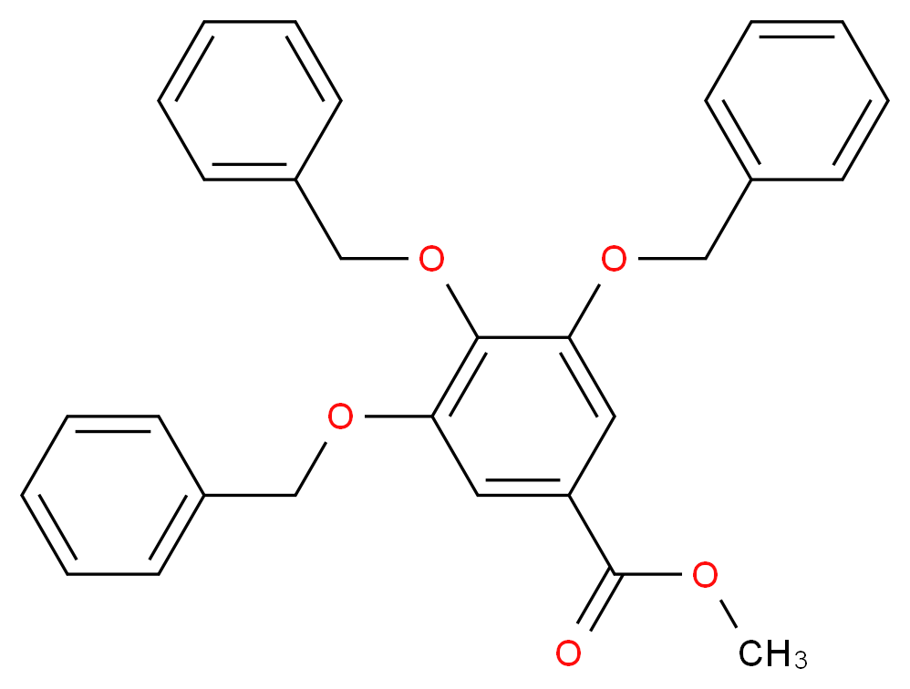 Methyl 3,4,5-Tris(benzyloxy)benzoate_分子结构_CAS_70424-94-1)
