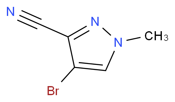 4-bromo-1-methyl-1H-pyrazole-3-carbonitrile_分子结构_CAS_287922-71-8)