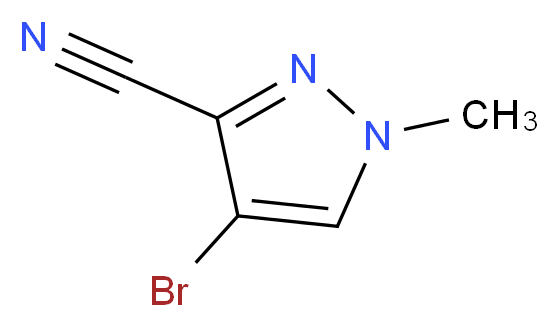 4-Bromo-1-methyl-1H-pyrazole-3-carbonitrile_分子结构_CAS_287922-71-8)