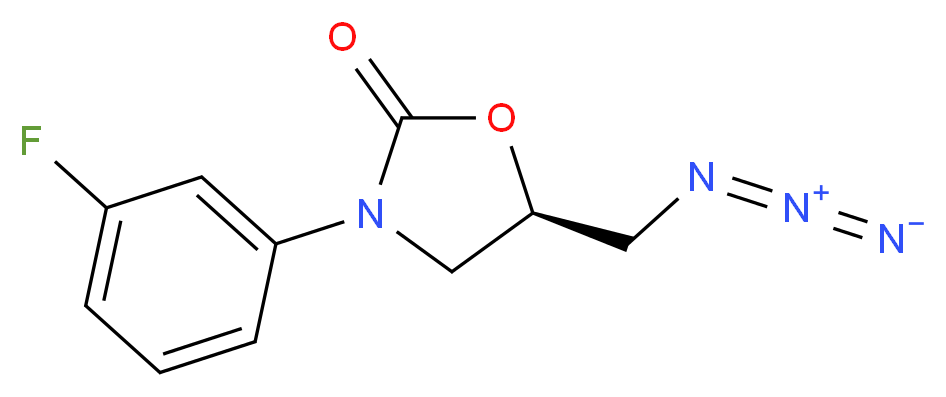 2-Oxazolidinone, 5-(azidomethyl)-3-(3-fluorophenyl)-, (5R)-_分子结构_CAS_149524-44-7)