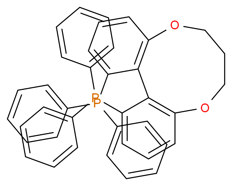 [17-(diphenylphosphanyl)-8,12-dioxatricyclo[11.4.0.0<sup>2</sup>,<sup>7</sup>]heptadeca-1(13),2(7),3,5,14,16-hexaen-3-yl]diphenylphosphane_分子结构_CAS_486429-99-6