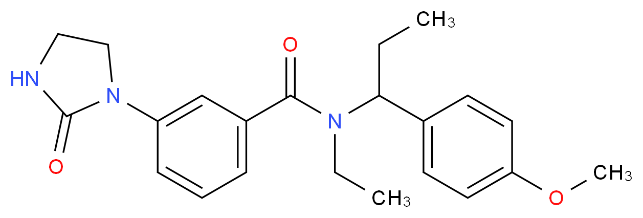 N-ethyl-N-[1-(4-methoxyphenyl)propyl]-3-(2-oxoimidazolidin-1-yl)benzamide_分子结构_CAS_)