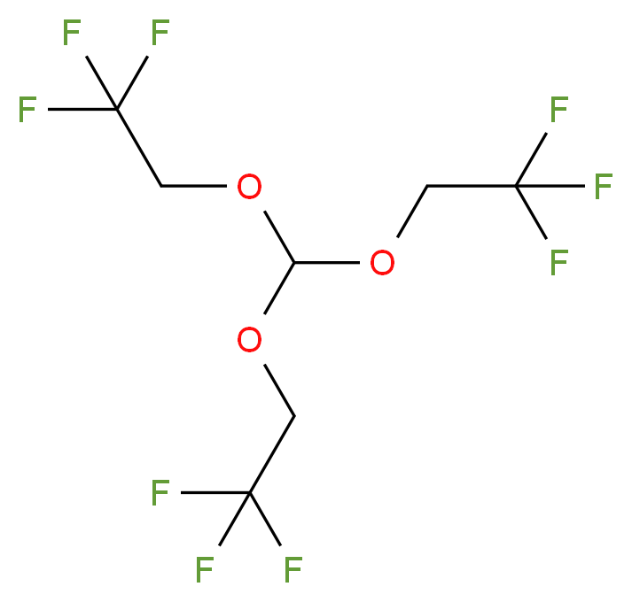 2-[bis(2,2,2-trifluoroethoxy)methoxy]-1,1,1-trifluoroethane_分子结构_CAS_58244-27-2