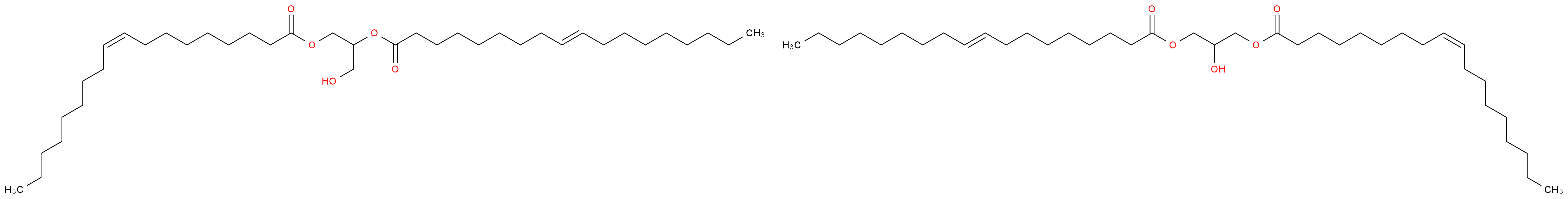 2-hydroxy-3-[(9E)-octadec-9-enoyloxy]propyl (9Z)-octadec-9-enoate 3-hydroxy-2-[(9E)-octadec-9-enoyloxy]propyl (9Z)-octadec-9-enoate_分子结构_CAS_25637-84-7