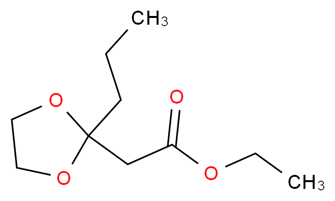 Ethyl 3-(1,3-Dioxolane)hexanoate_分子结构_CAS_76924-94-2)