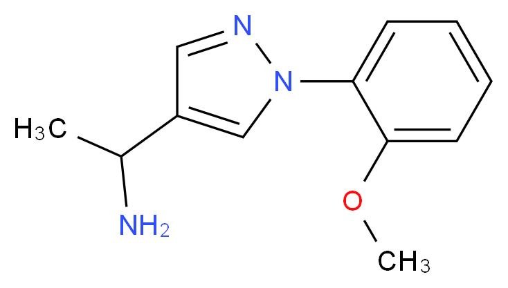 1-[1-(2-methoxyphenyl)-1H-pyrazol-4-yl]ethanamine_分子结构_CAS_1015845-74-5)