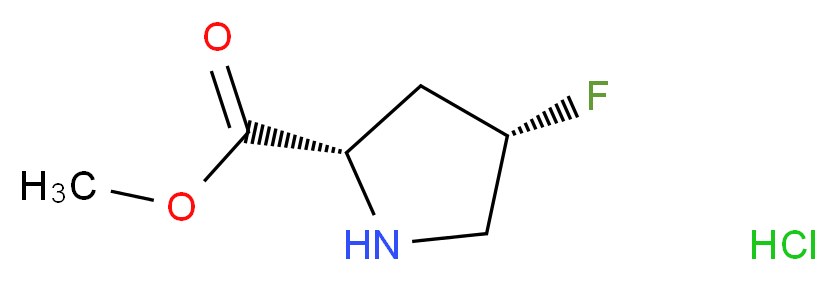 methyl (2S,4S)-4-fluoropyrrolidine-2-carboxylate hydrochloride_分子结构_CAS_58281-79-1