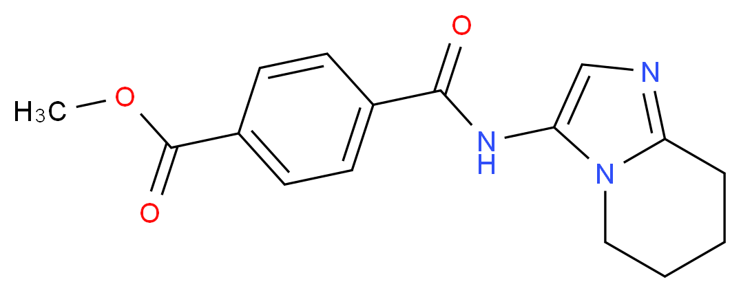 methyl 4-[(5,6,7,8-tetrahydroimidazo[1,2-a]pyridin-3-ylamino)carbonyl]benzoate_分子结构_CAS_)