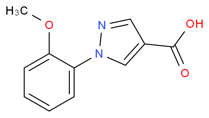 1-(2-Methoxyphenyl)-1H-pyrazole-4-carboxylic acid_分子结构_CAS_1015845-77-8)