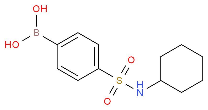 [4-(cyclohexylsulfamoyl)phenyl]boronic acid_分子结构_CAS_871329-66-7