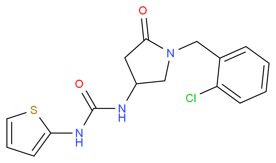N-[1-(2-chlorobenzyl)-5-oxo-3-pyrrolidinyl]-N'-2-thienylurea_分子结构_CAS_)