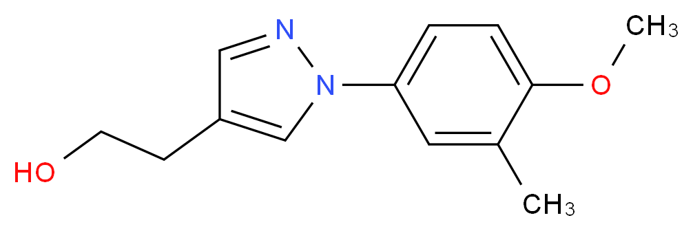 2-[1-(4-methoxy-3-methylphenyl)-1H-pyrazol-4-yl]ethanol_分子结构_CAS_)