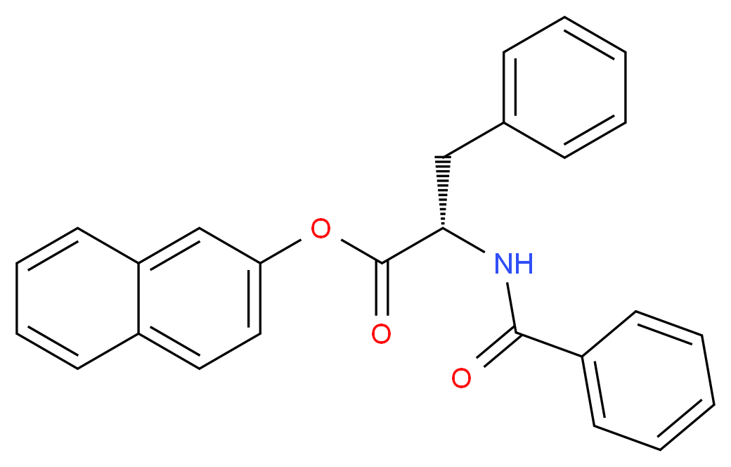 naphthalen-2-yl (2S)-3-phenyl-2-(phenylformamido)propanoate_分子结构_CAS_2134-24-9