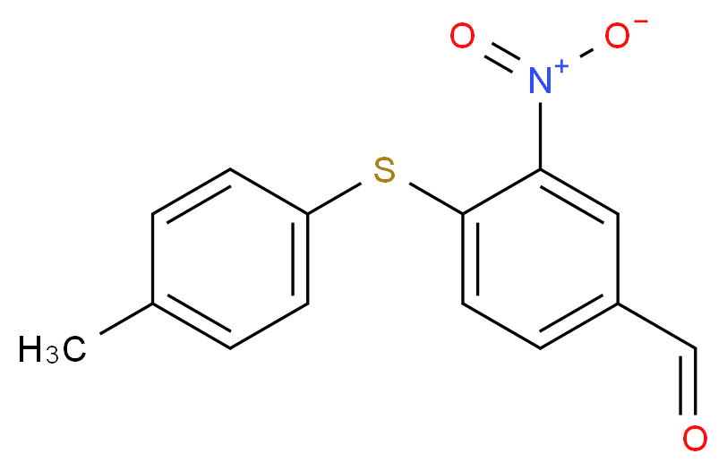 4-[(4-Methylphenyl)thio]-3-nitrobenzaldehyde_分子结构_CAS_270262-89-0)