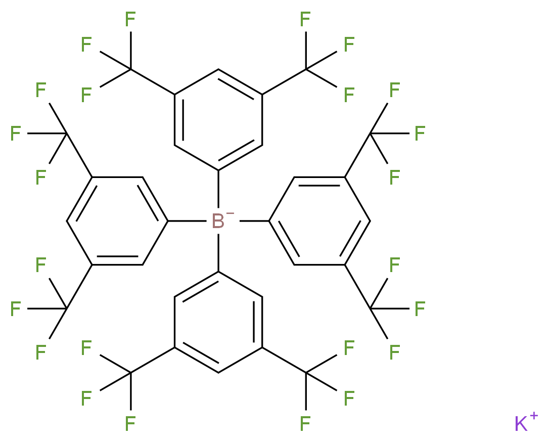 四[3,5-二(三氟甲基)苯基]硼酸钾_分子结构_CAS_105560-52-9)