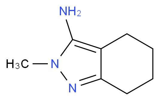 2-methyl-4,5,6,7-tetrahydro-2H-indazol-3-amine_分子结构_CAS_26503-23-1