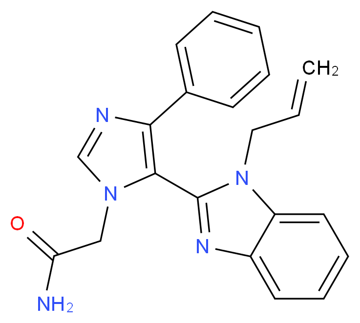 2-[5-(1-allyl-1H-benzimidazol-2-yl)-4-phenyl-1H-imidazol-1-yl]acetamide_分子结构_CAS_)