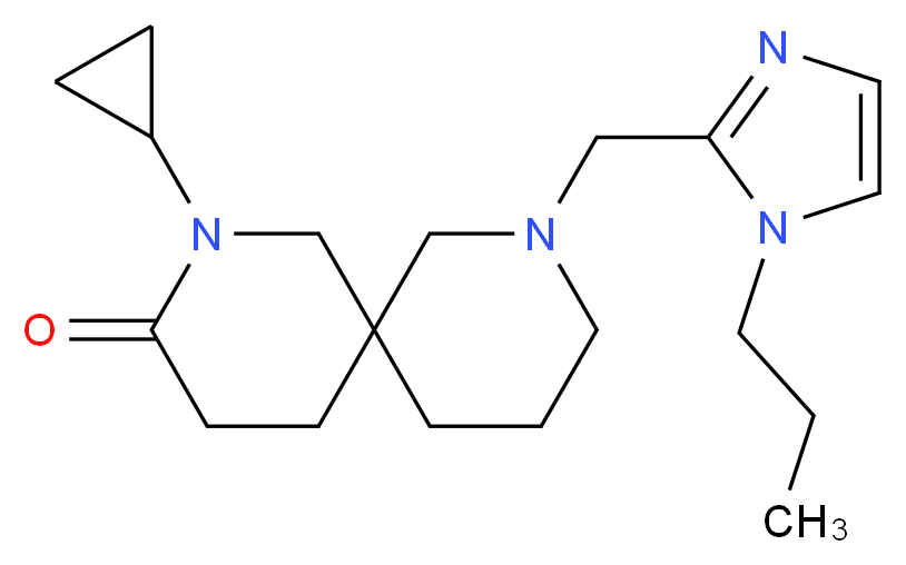 2-cyclopropyl-8-[(1-propyl-1H-imidazol-2-yl)methyl]-2,8-diazaspiro[5.5]undecan-3-one_分子结构_CAS_)