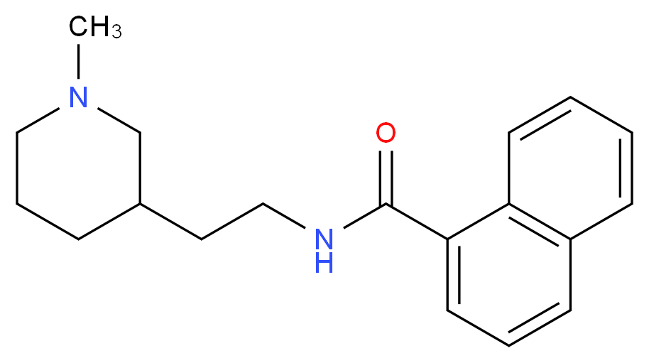 N-[2-(1-methylpiperidin-3-yl)ethyl]-1-naphthamide_分子结构_CAS_)