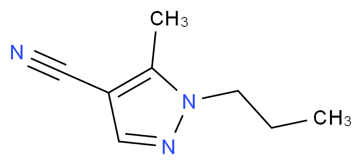 5-methyl-1-propyl-1H-pyrazole-4-carbonitrile_分子结构_CAS_1177347-82-8