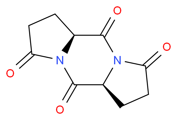 (5aS,10aS)-Tetrahydrodipyrrolo[1,2-a:1',2'-d]pyrazine-3,5,8,10(2H,5aH)-tetraone_分子结构_CAS_14842-41-2)