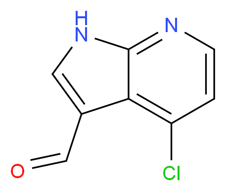 4-chloro-1H-pyrrolo[2,3-b]pyridine-3-carbaldehyde_分子结构_CAS_918515-16-9