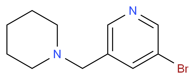3-BroMo-5-(piperidin-1-ylMethyl)pyridine_分子结构_CAS_866327-70-0)