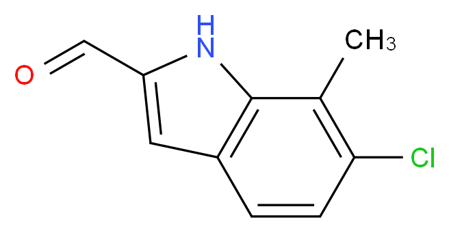 6-Chloro-7-methyl-1H-indole-2-carbaldehyde_分子结构_CAS_)