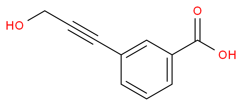 3-(3-hydroxyprop-1-yn-1-yl)benzoic acid_分子结构_CAS_132545-15-4