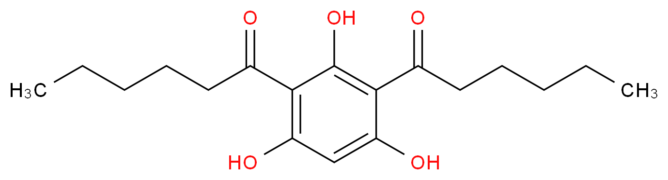 1-(3-hexanoyl-2,4,6-trihydroxyphenyl)hexan-1-one_分子结构_CAS_3118-34-1