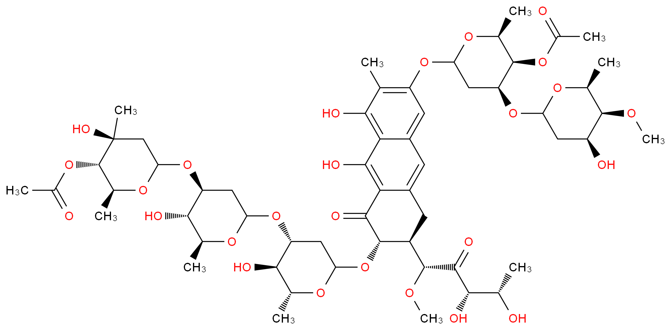 Chromomycin A3 from Streptomyces griseus_分子结构_CAS_7059-24-7)